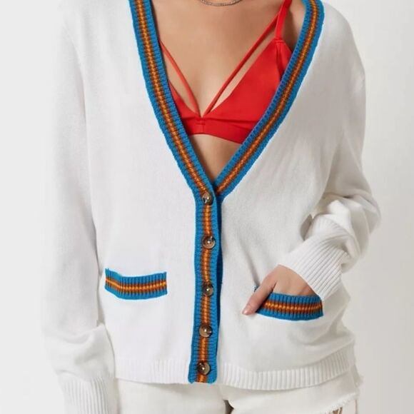 Urban Outfitters Sloane Cardigan Varsity Vibes Women’s XS - Picture 1 of 5